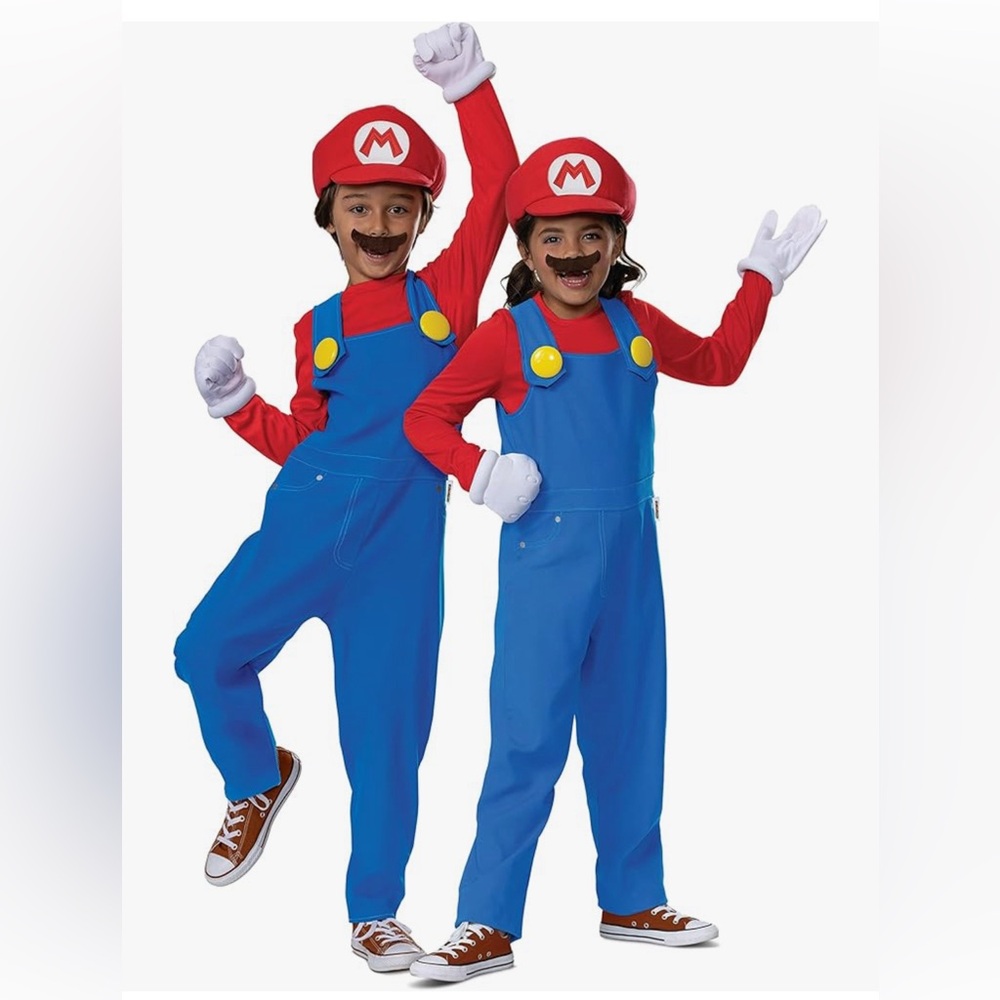 Kid’s Super Mario Bros Premium Mario Costume Size: M (7-8 YEARS)